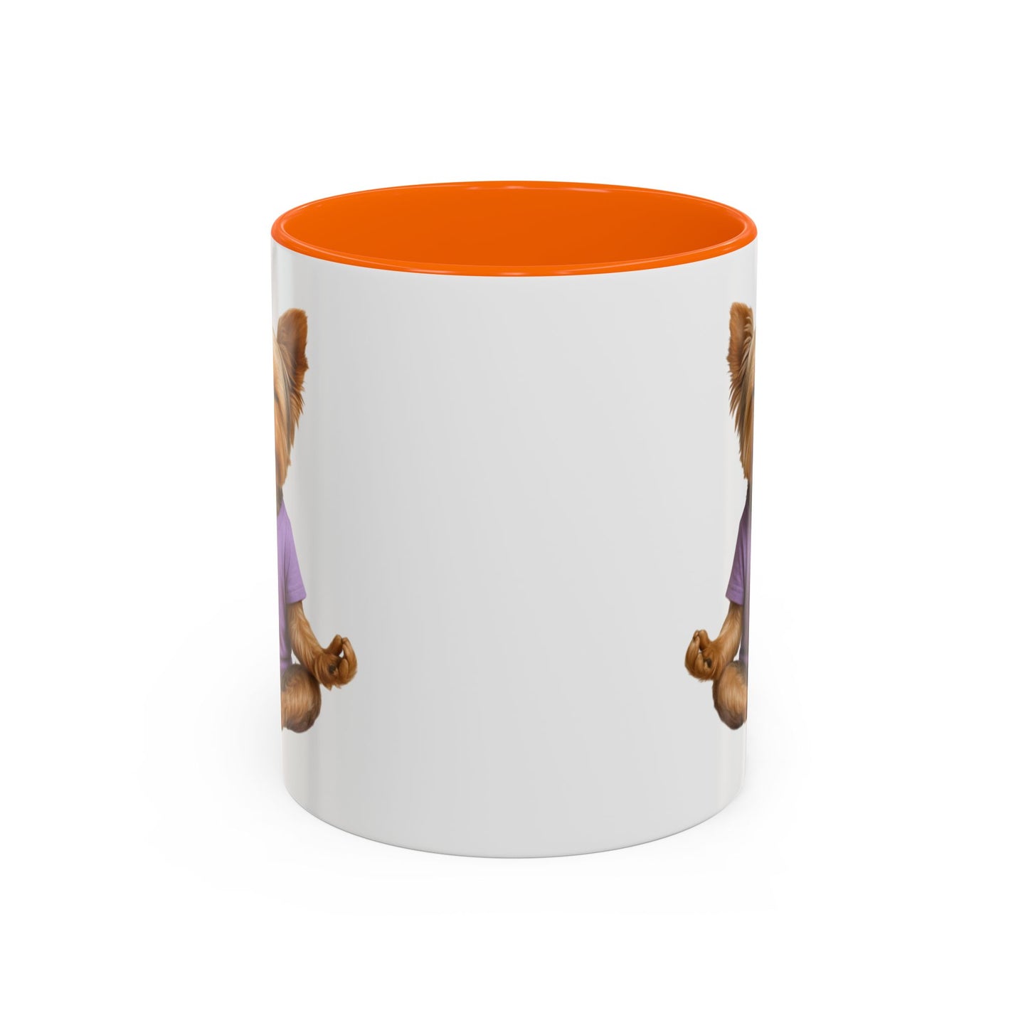 Meditating Yorkshire Terrier Mug | Accent Coffee Mug 11oz 15oz