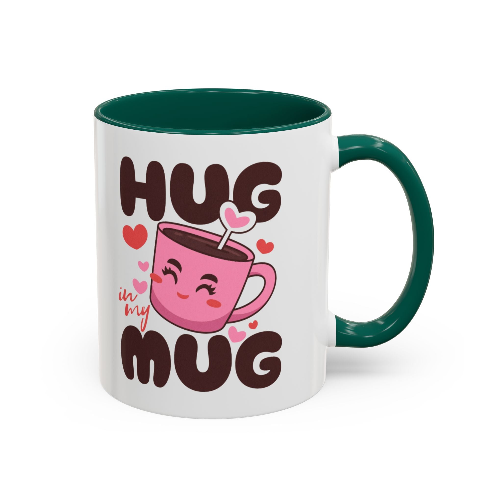 Hug in My Mug Mug | Cute Pink Cup, Heart Coffee Design
