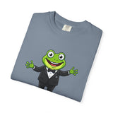 Funny Tuxedo Frog T-shirt | Frog on Lily Pad Amphibian Design