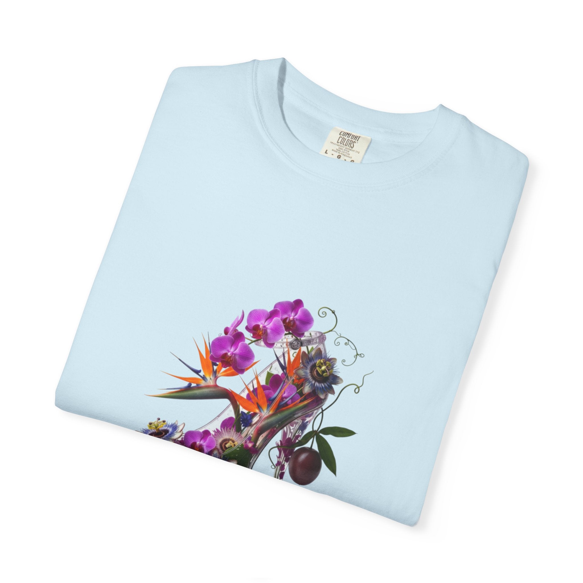 Floral High Heel Shoe T-shirt | Botanical Stiletto Graphic
