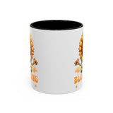 Blooming Sunflower Mug | Yoga Meditating Sunflower Ceramic Mug
