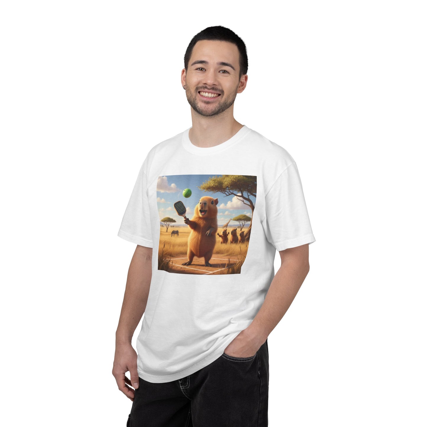 Capybara Pickleball T-shirt | Cute Animal Sports Meme