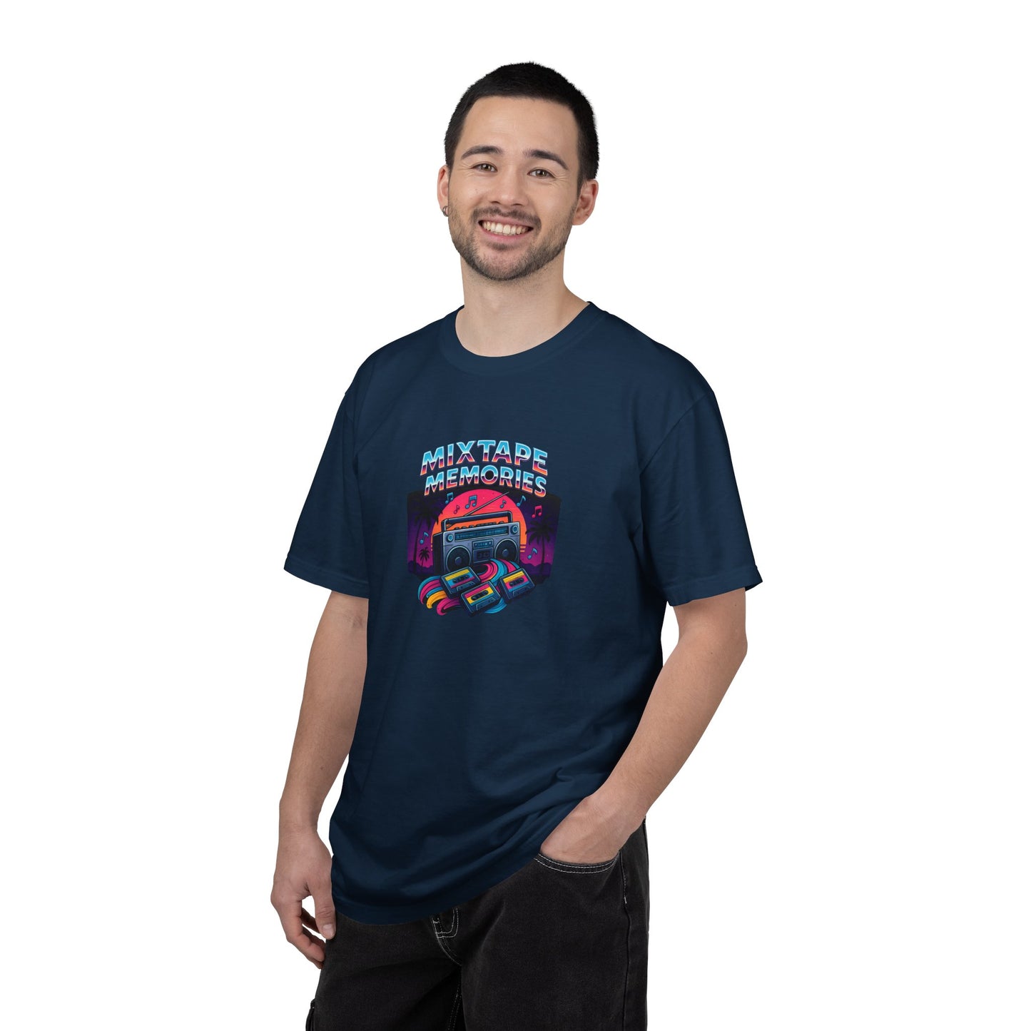 Mixtape Retro Cassette Graphic T-shirt | Vaporwave 80s Neon Music Tee