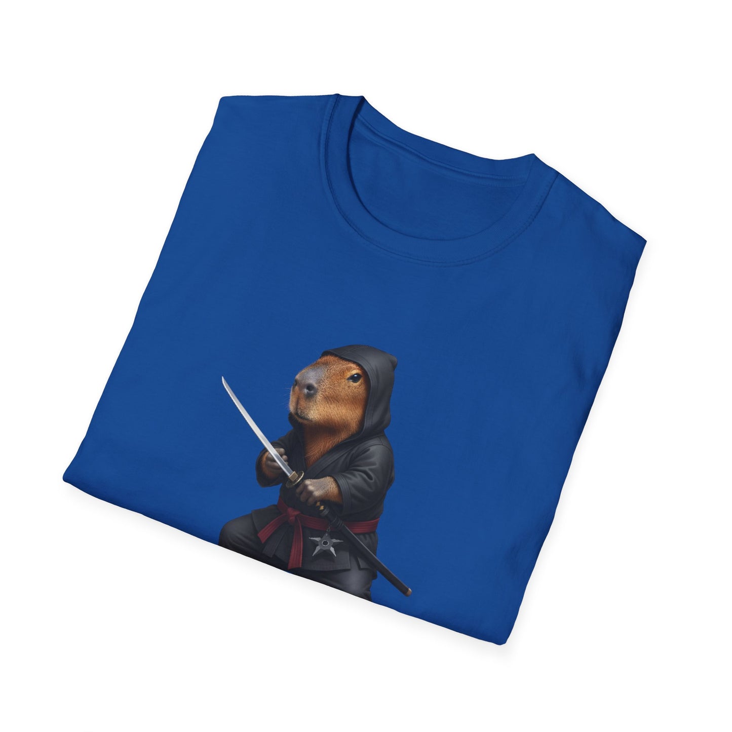 Stealthy Capybara Warrior T-Shirt | Zen Assassin Tactical Capy