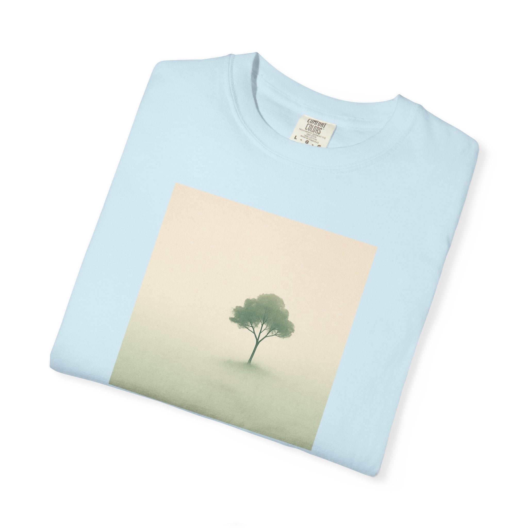 Solitary Tree Minimalist Artwork T-Shirt | Nature Square Print