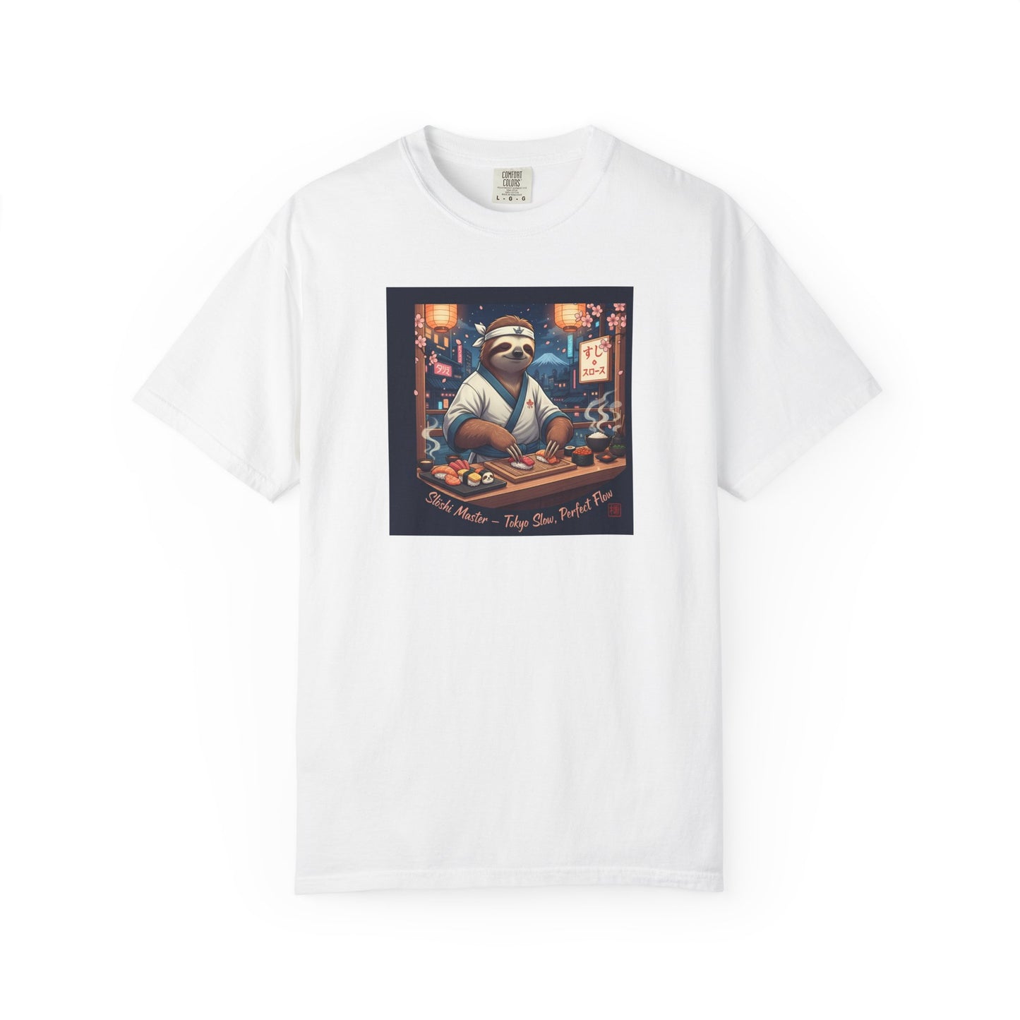 Sloth Sushi Chef T-shirt | Cute Sloth Chef Illustration, Sushi Bar Artwork