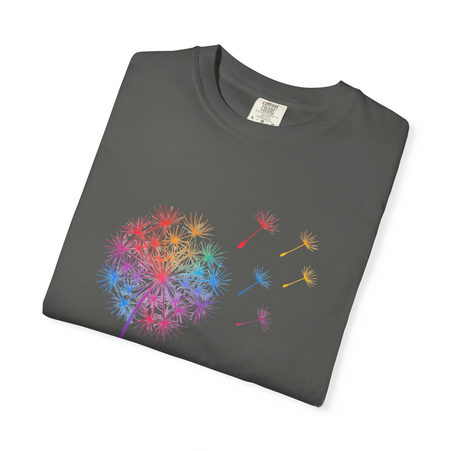 Rainbow Dandelion Tee | T-Shirt, Colorful Seed Puff Design