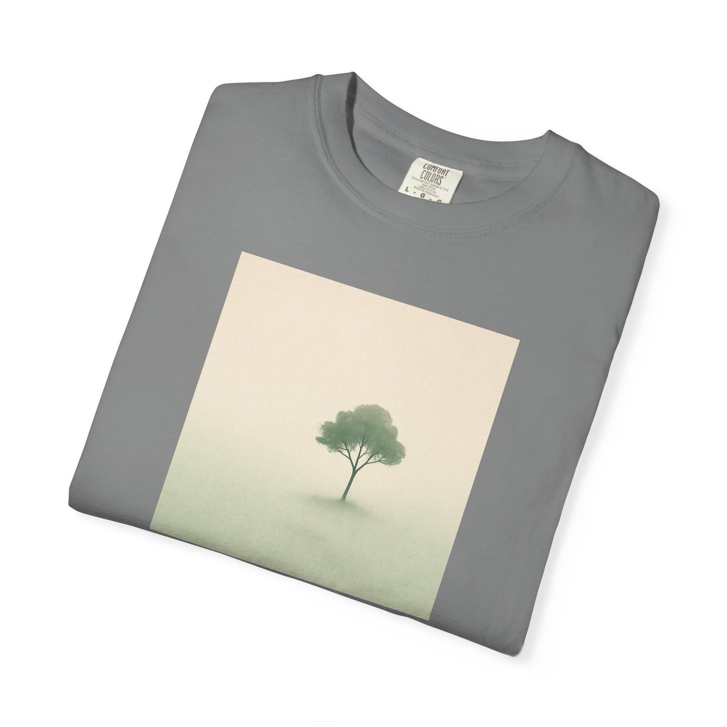 Solitary Tree Minimalist Artwork T-Shirt | Nature Square Print