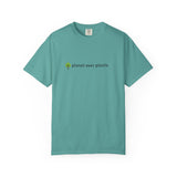 planet over plastic T-shirt | environmental tree slogan tee