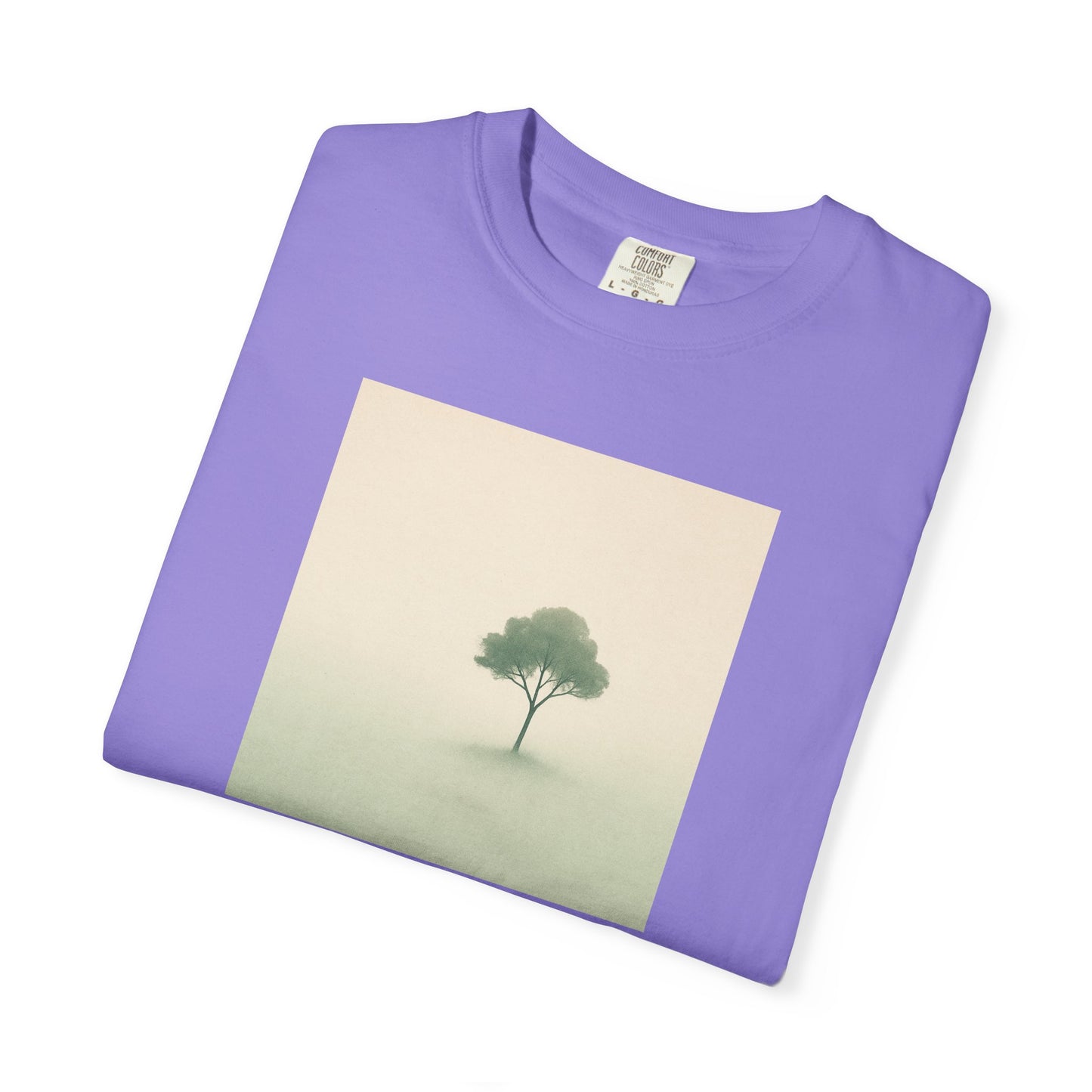Solitary Tree Minimalist Artwork T-Shirt | Nature Square Print