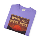 Wish You Were Here Sunset T-shirt | Vintage Sunset Graphic