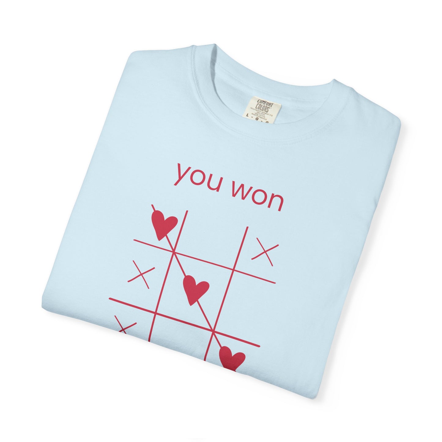 You Won My Heart tic tac toe T-shirt | Valentine heart game tee