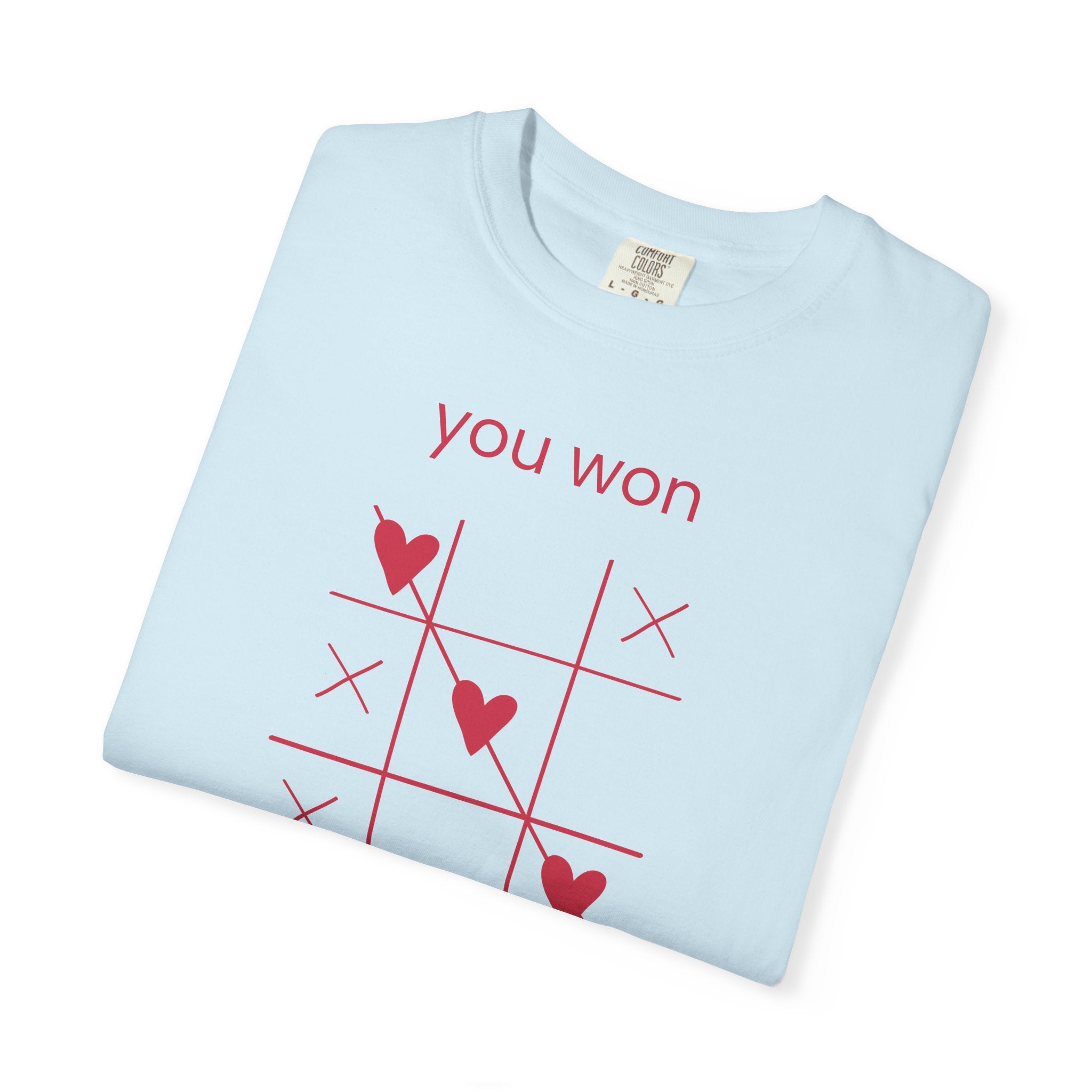 You Won My Heart tic tac toe T-shirt | Valentine heart game tee
