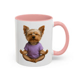Meditating Yorkshire Terrier Mug | Accent Coffee Mug 11oz 15oz