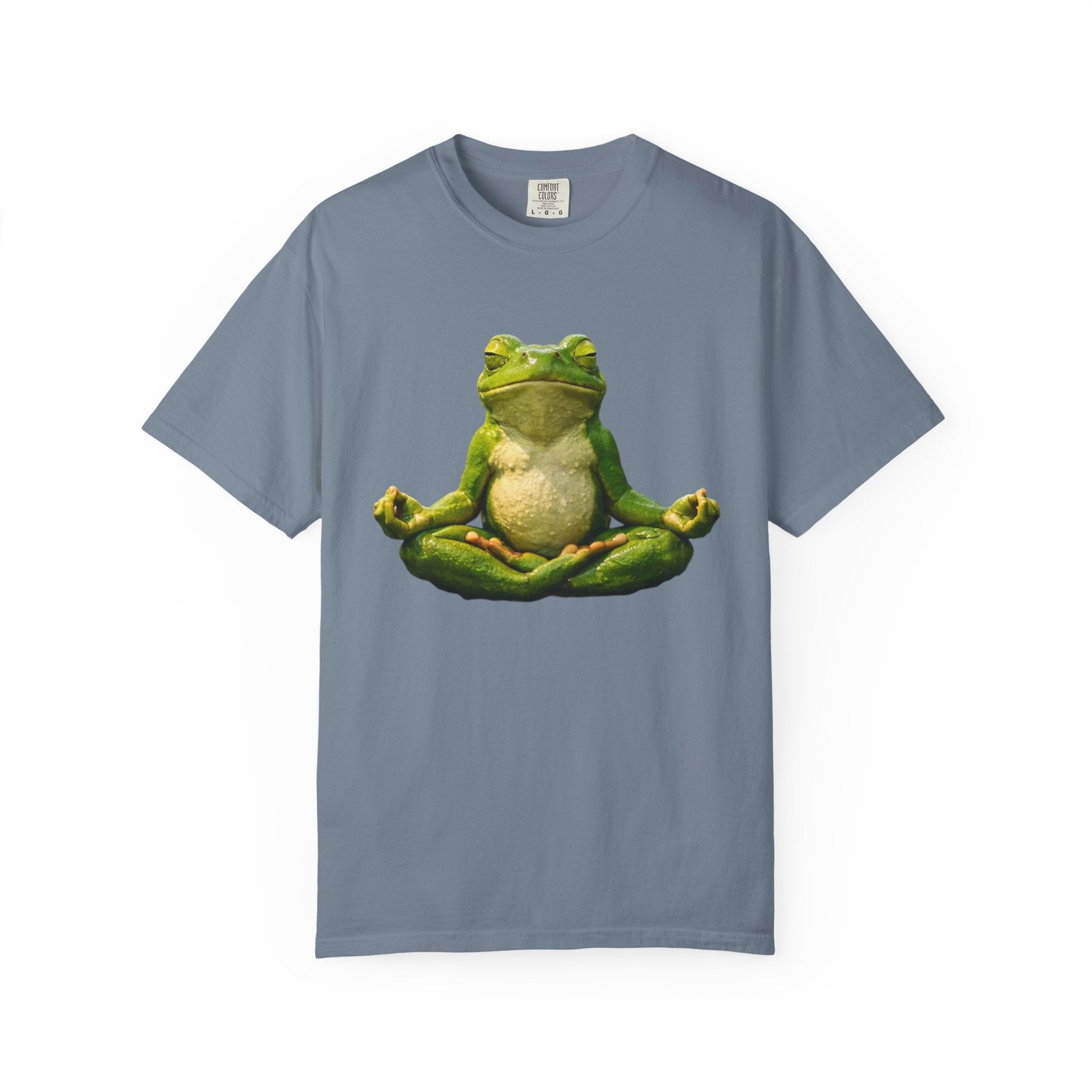 Meditating Frog T-shirt | Zen Yoga Frog Illustration, Relaxation Tee