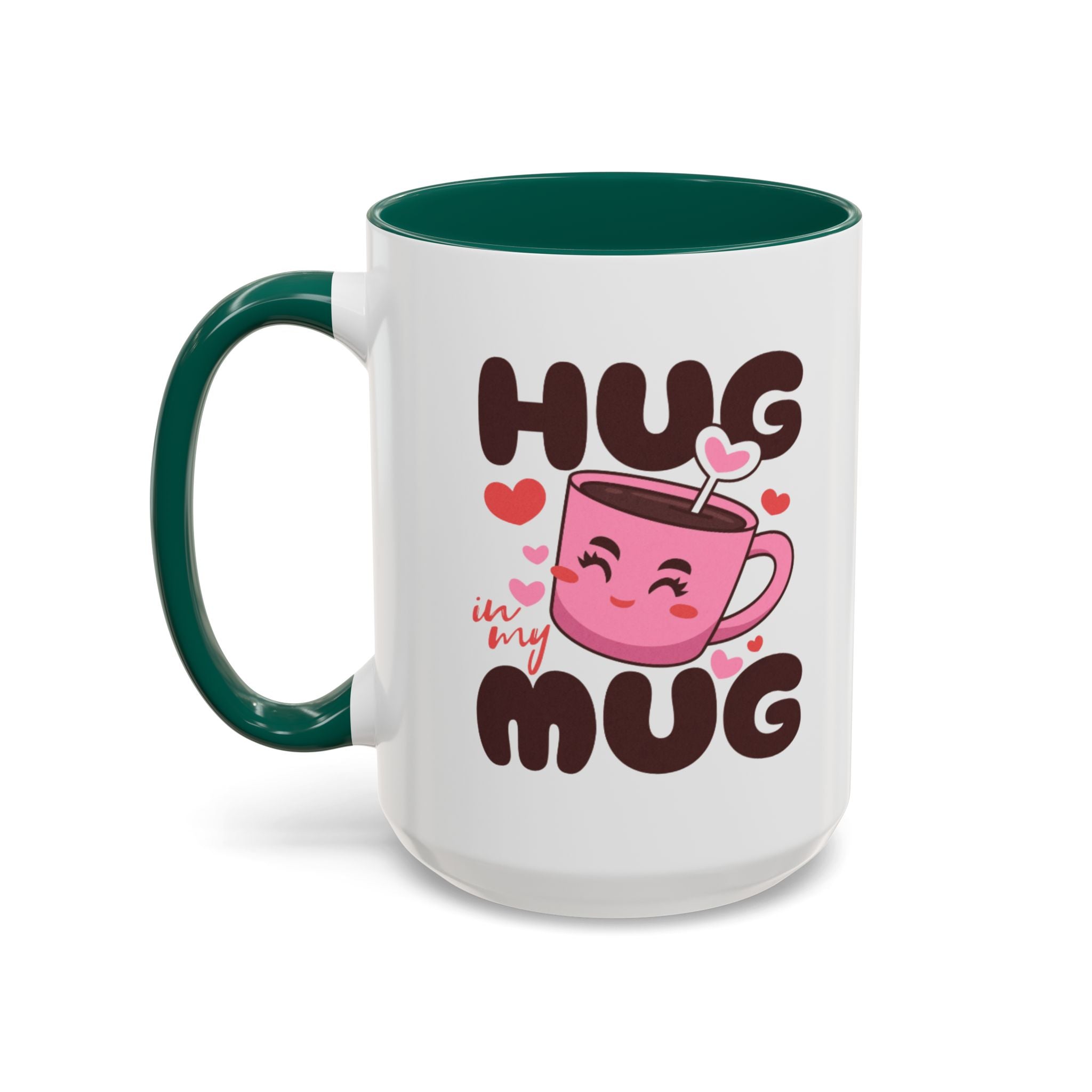 Hug in My Mug Mug | Cute Pink Cup, Heart Coffee Design