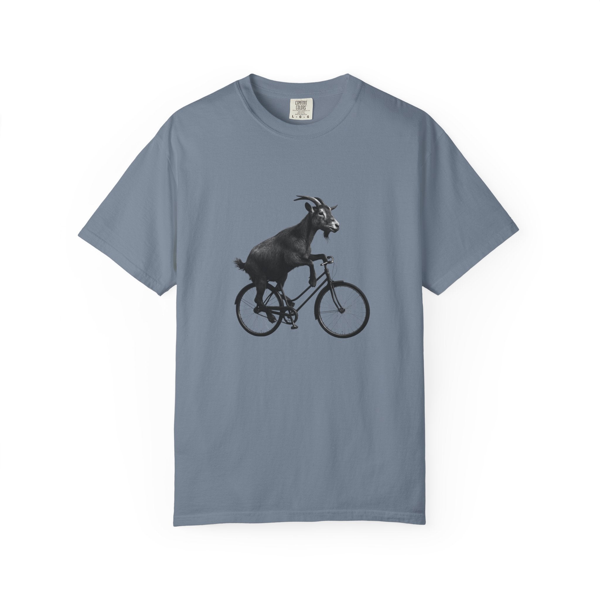 Goat Riding Bicycle T-shirt | Funny Animal Bike Tee