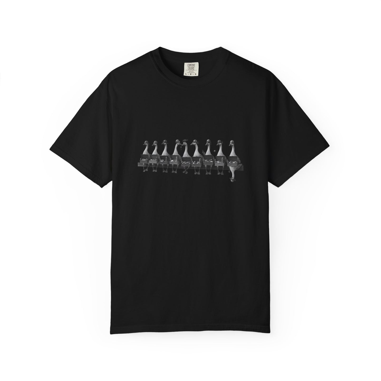 Lunch on a Skyscraper Geese Edition T-shirt | NYC Black and White Photo