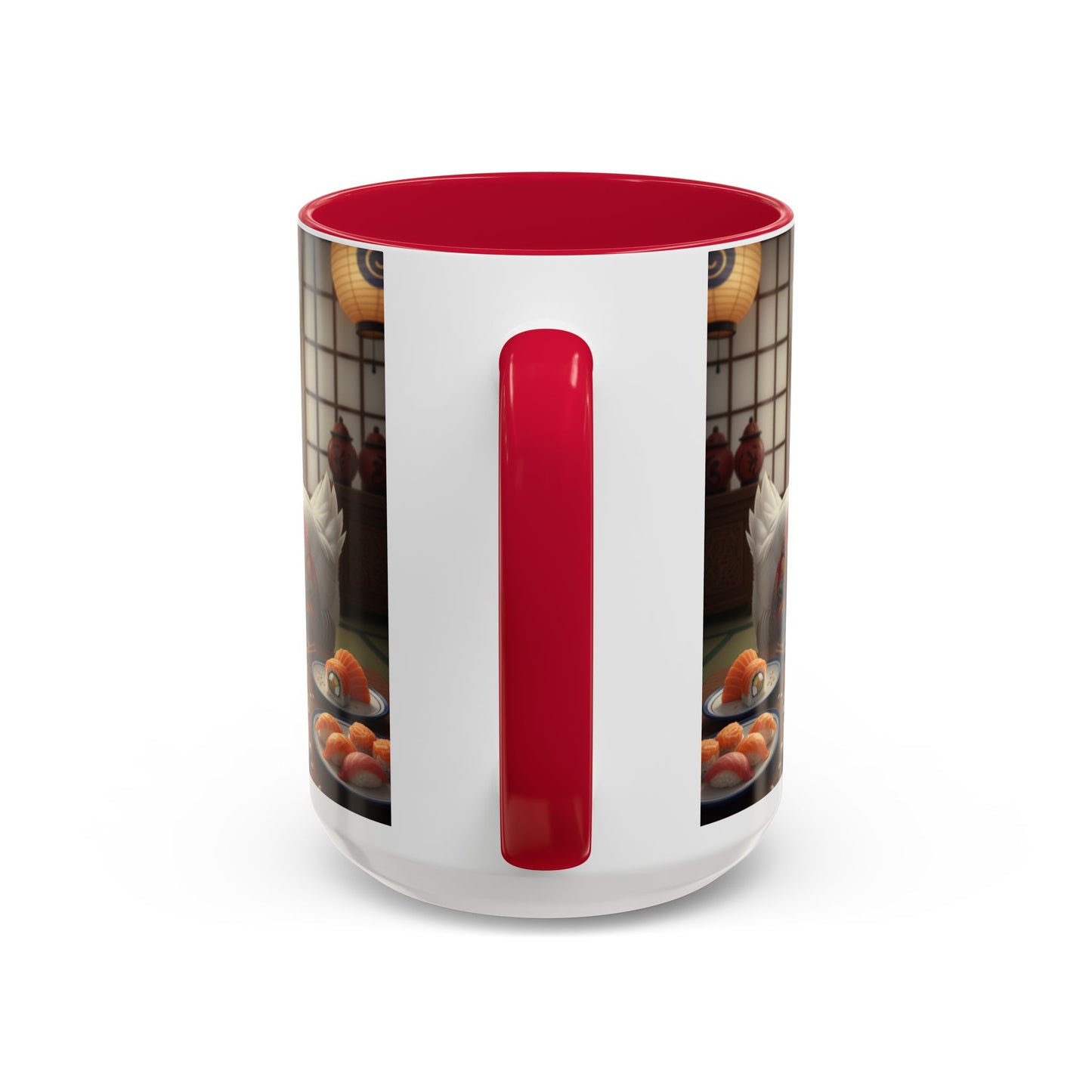 Goose with Sushi Mug | Japanese Tea Room Illustration
