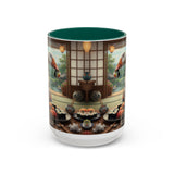 Goose with Sushi Mug | Japanese Tea Room Illustration