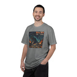 Giant Neon Cat Rampage T-Shirt | Retro City Kaiju Artwork