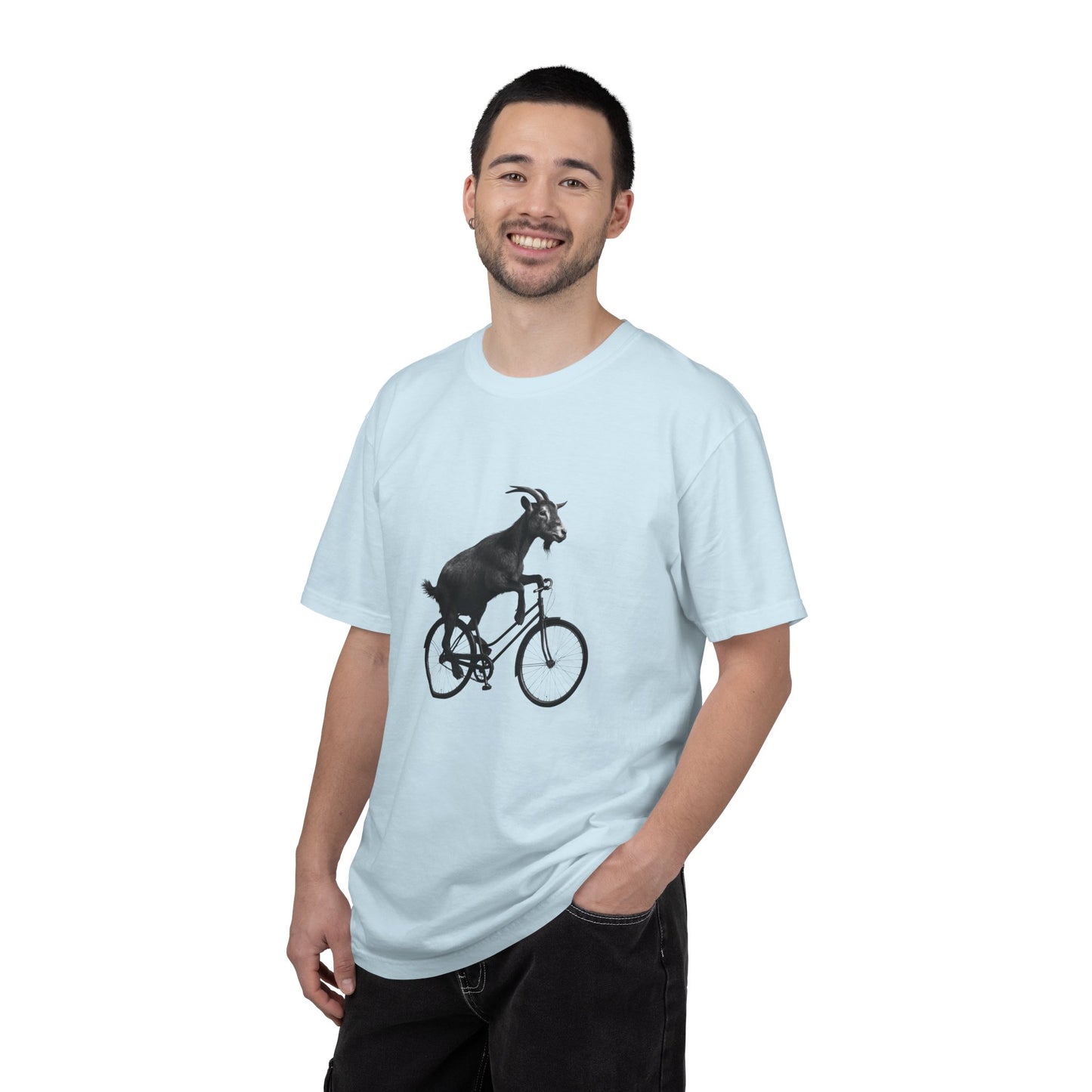 Goat Riding Bicycle T-shirt | Funny Animal Bike Tee