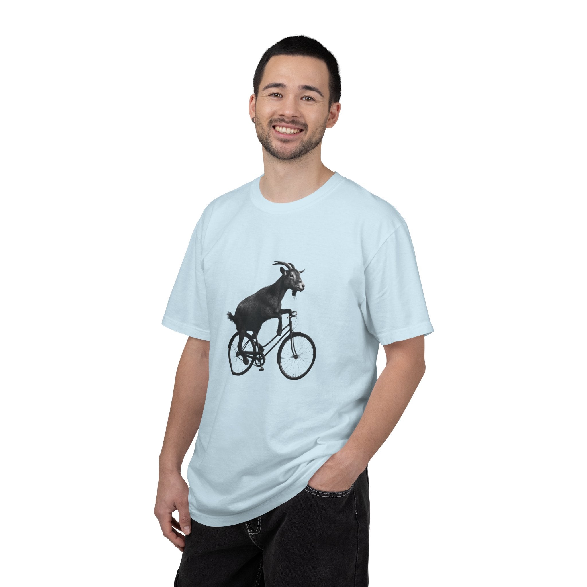 Goat Riding Bicycle T-shirt | Funny Animal Bike Tee