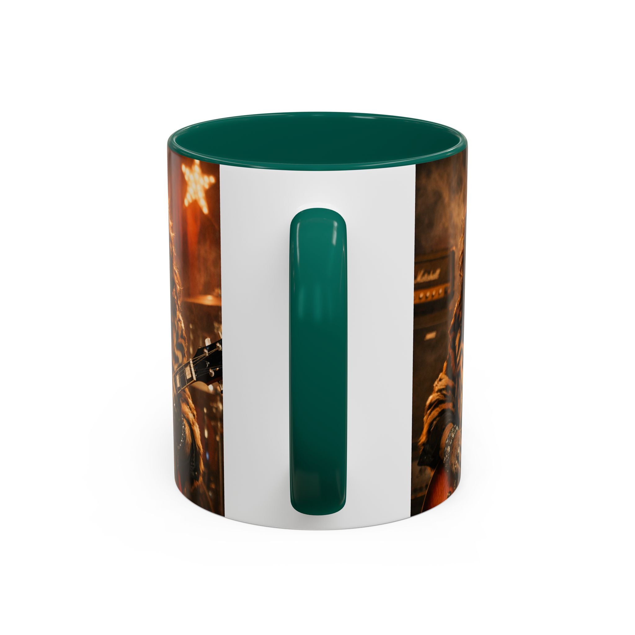 Rockstar Capybara with Guitar Mug | Color Accent Coffee Cup 11oz 15oz