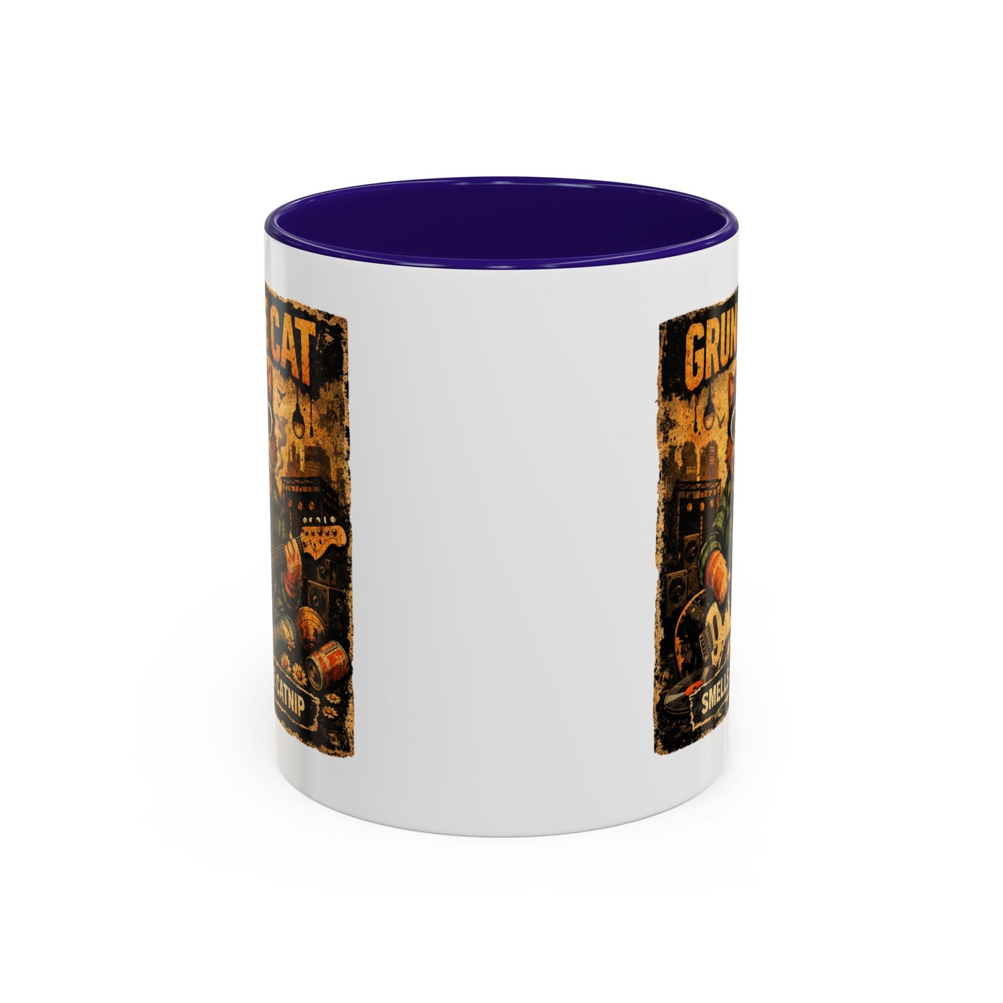 Grunge Cat Smells Like Catnip Mug | Ceramic Coffee Cup