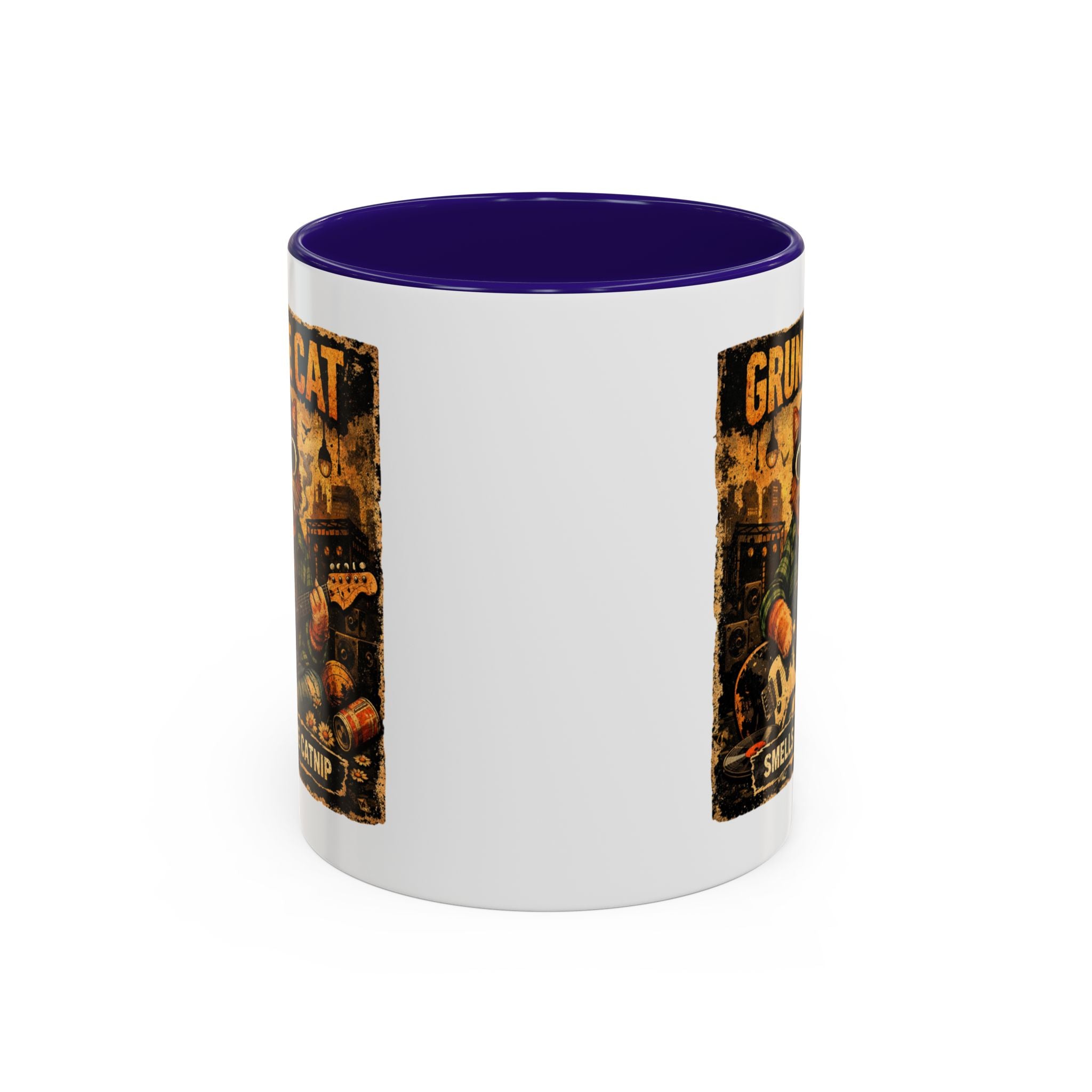 Grunge Cat Smells Like Catnip Mug | Ceramic Coffee Cup