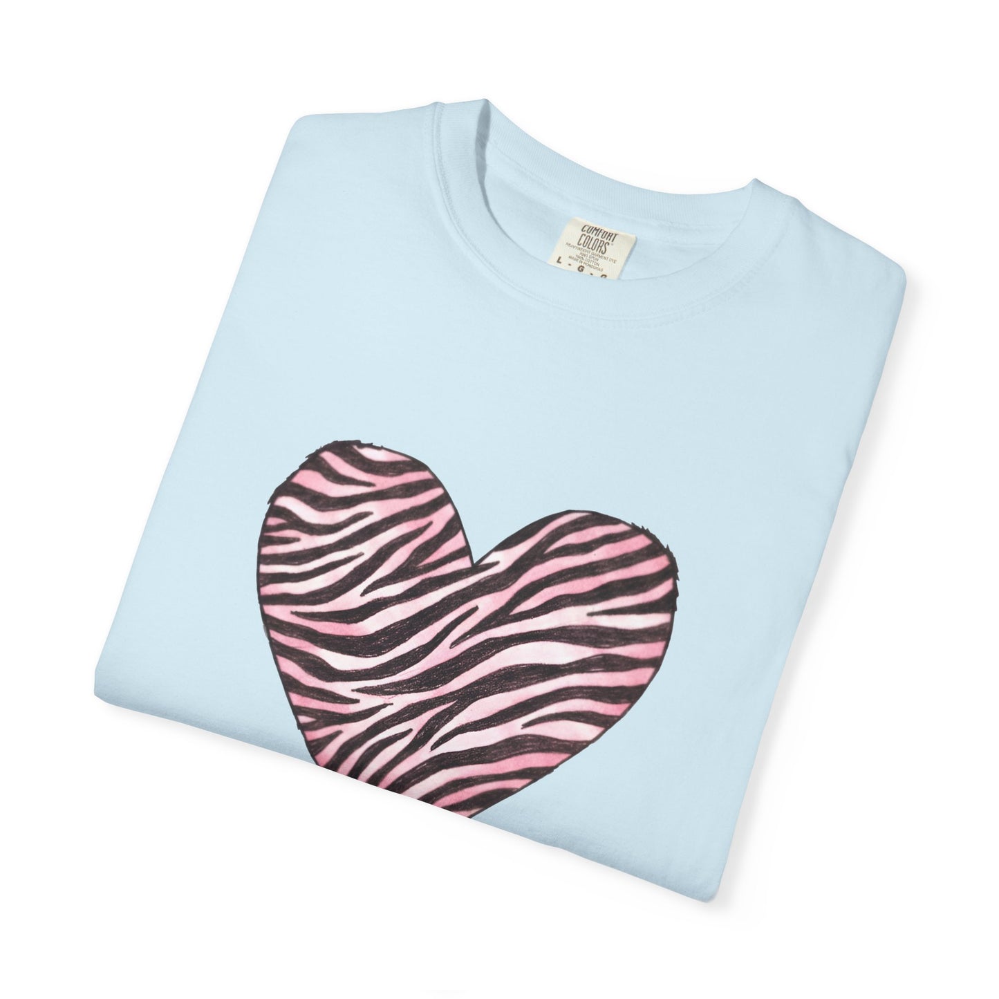 Pink Heart Zebra T-shirt | Romantic Zebra Heart Design