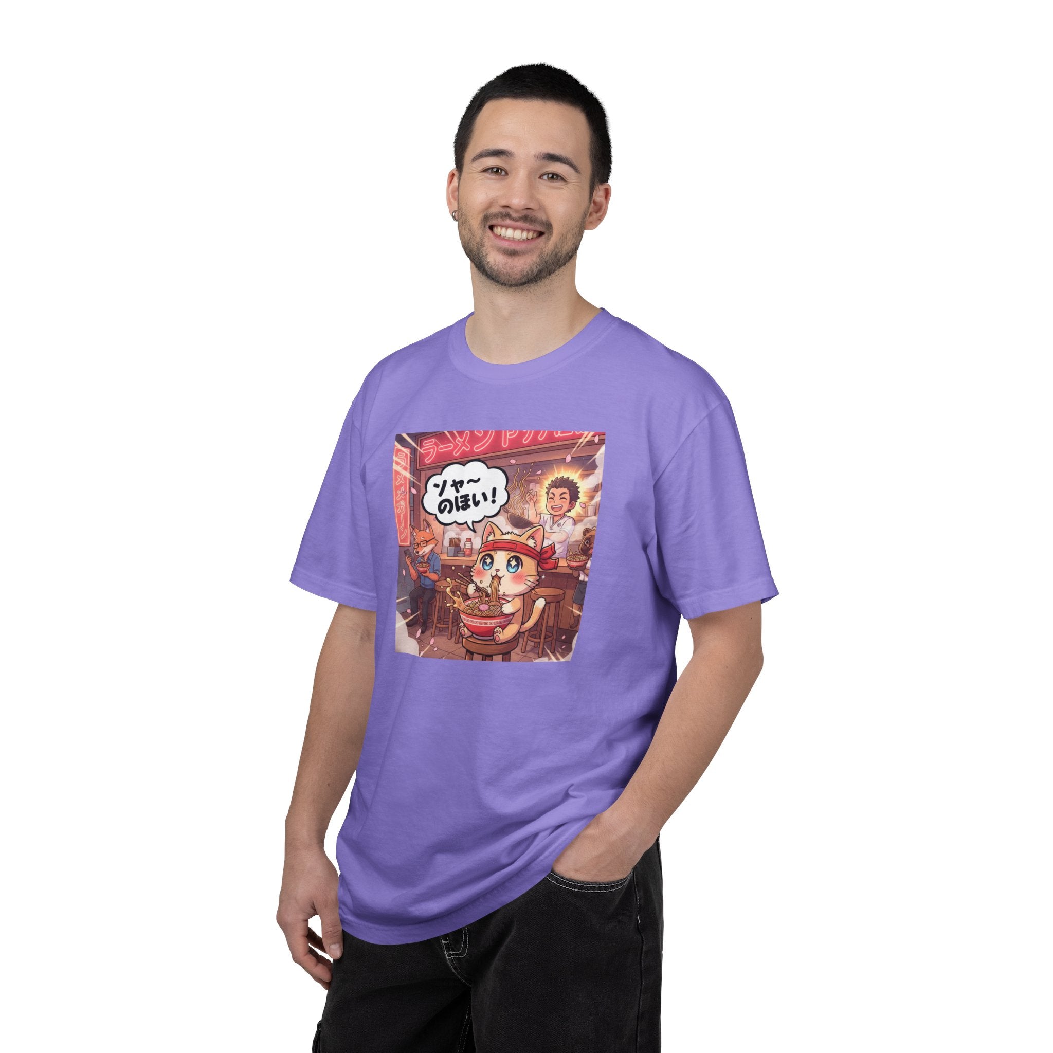 Kawaii Cat Ramen Shop T-Shirt | Anime Noodle Bar Illustration