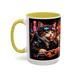 Cyberpunk Sushi Cat Mug | 11oz 15oz Ceramic Coffee Cup