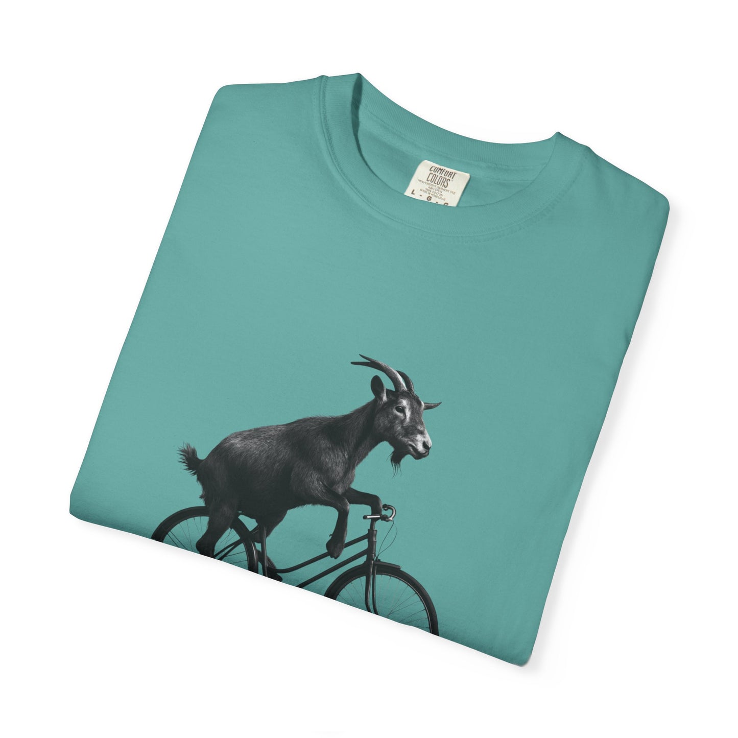 Goat Riding Bicycle T-shirt | Funny Animal Bike Tee