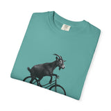 Goat Riding Bicycle T-shirt | Funny Animal Bike Tee