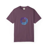 Blue Purple Butterfly Wreath T-shirt | Floral Circle Tee
