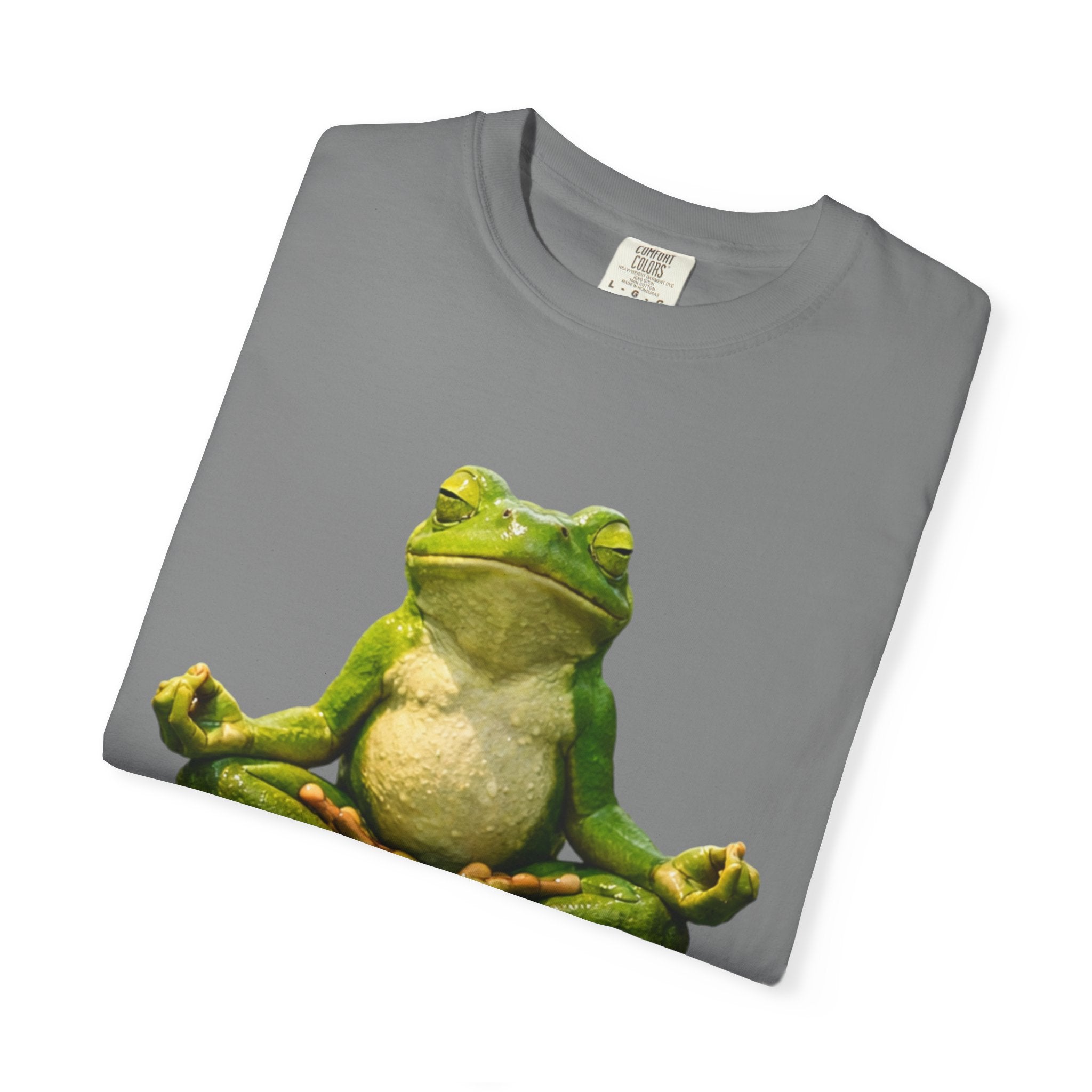 Meditating Frog T-shirt | Zen Yoga Frog Illustration, Relaxation Tee