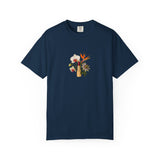Tropical Floral Bouquet T-Shirt | Bird of Paradise, Orchid, Sunflower