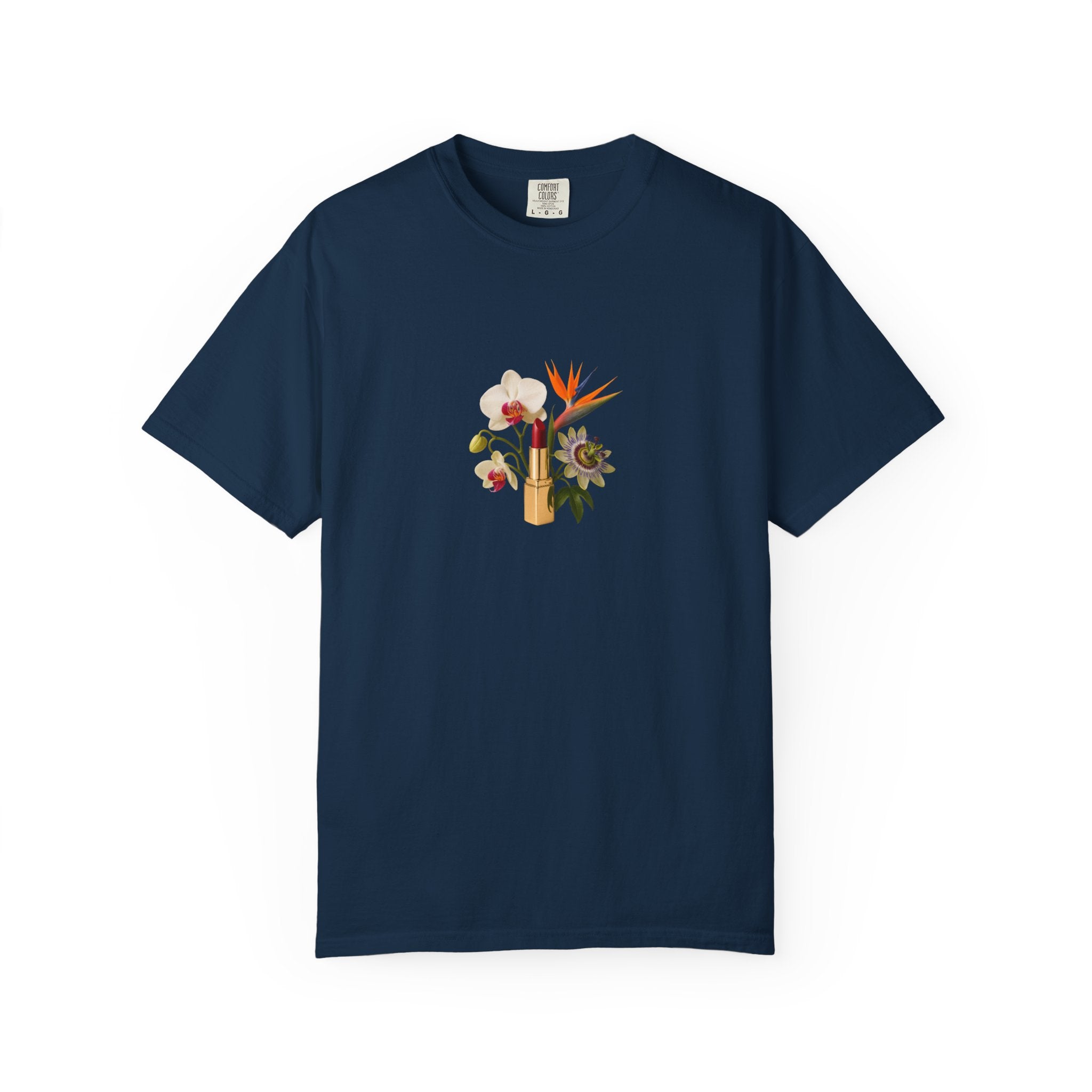 Tropical Floral Bouquet T-Shirt | Bird of Paradise, Orchid, Sunflower