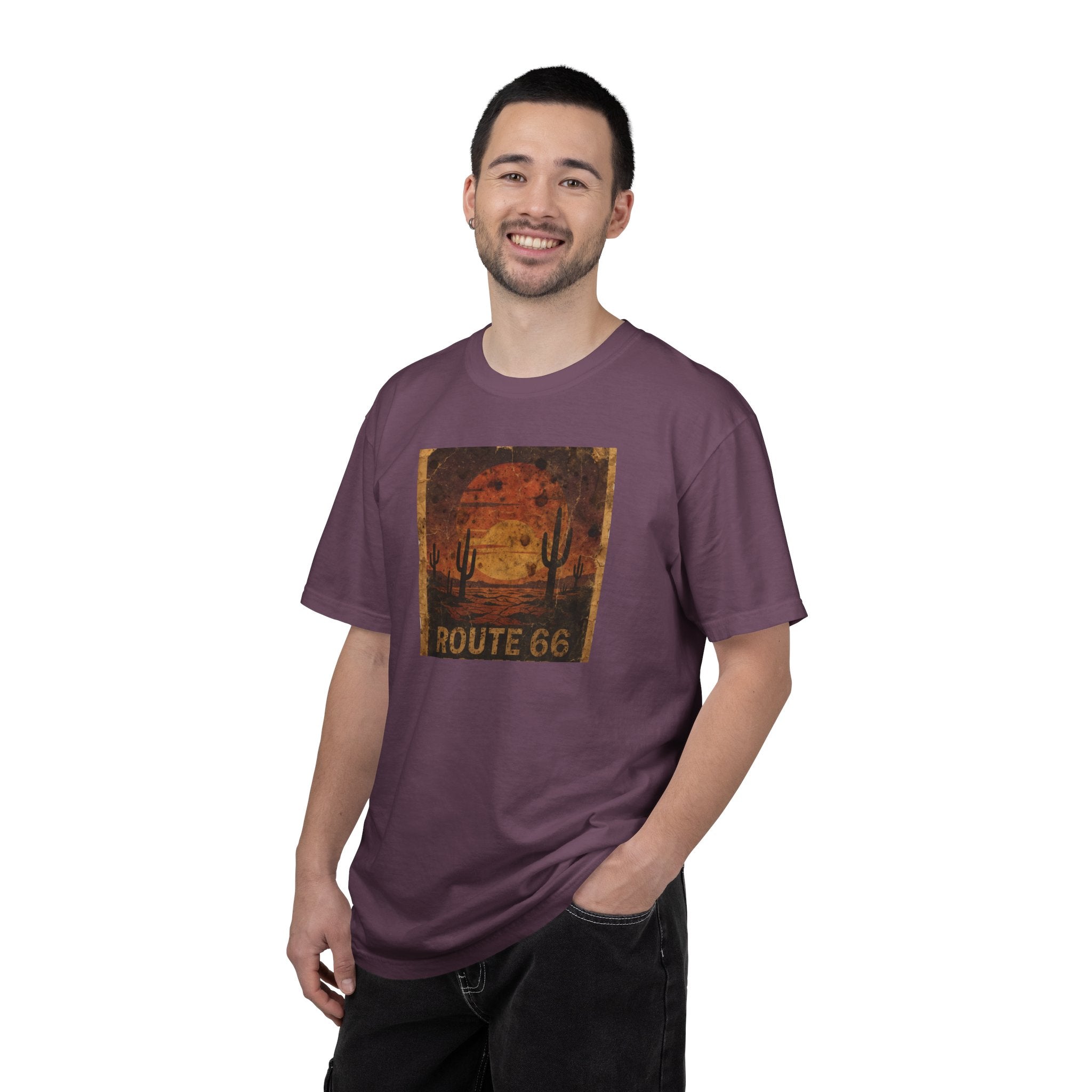Route 66 Desert Sunset T-shirt | Vintage Road Trip Tee