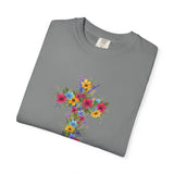 Floral Cross T-shirt | Colorful Flower Cross Tee, Christian Faith Shirt