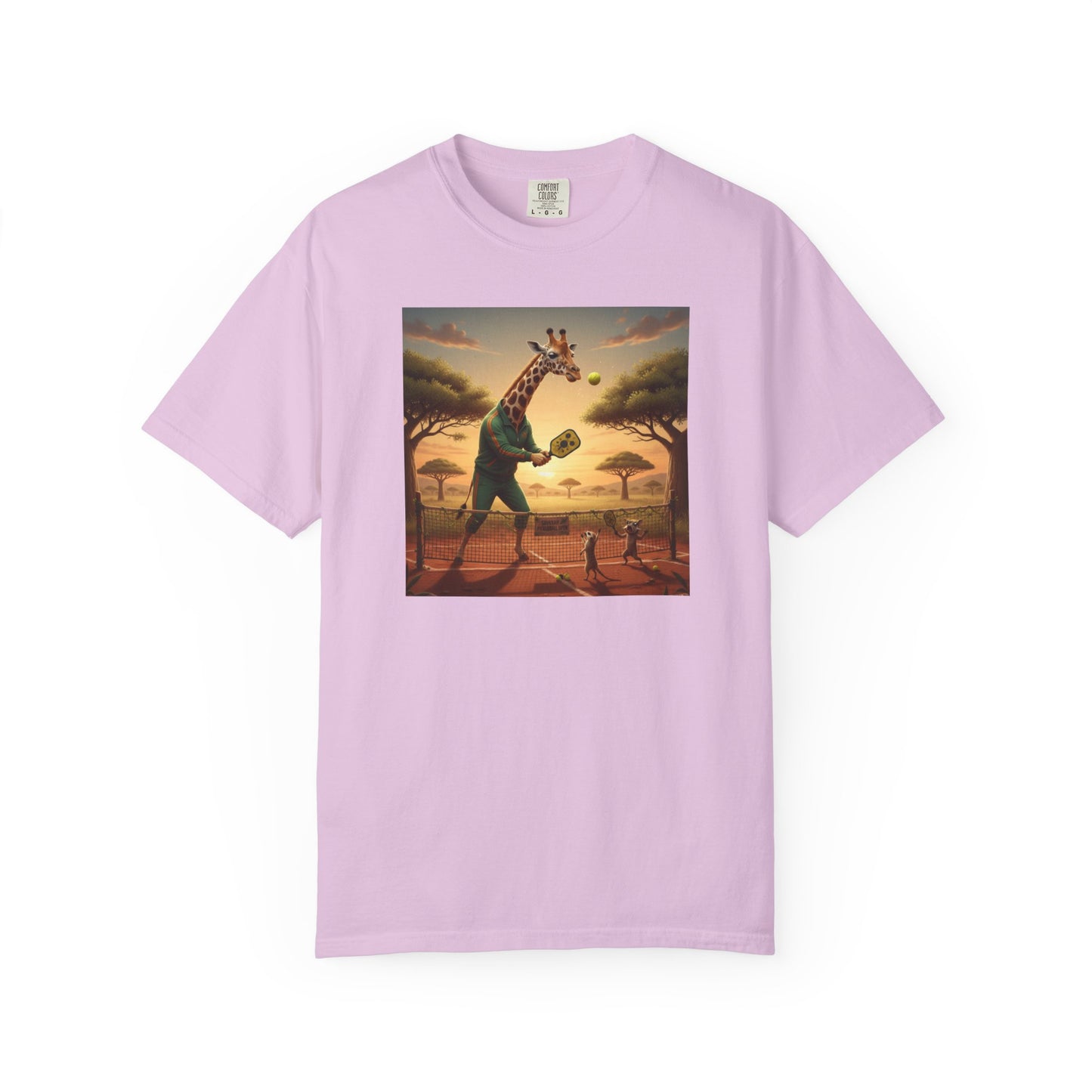 Long-Neck Larry  Pickleballer Unisex Garment-Dyed T-shirt