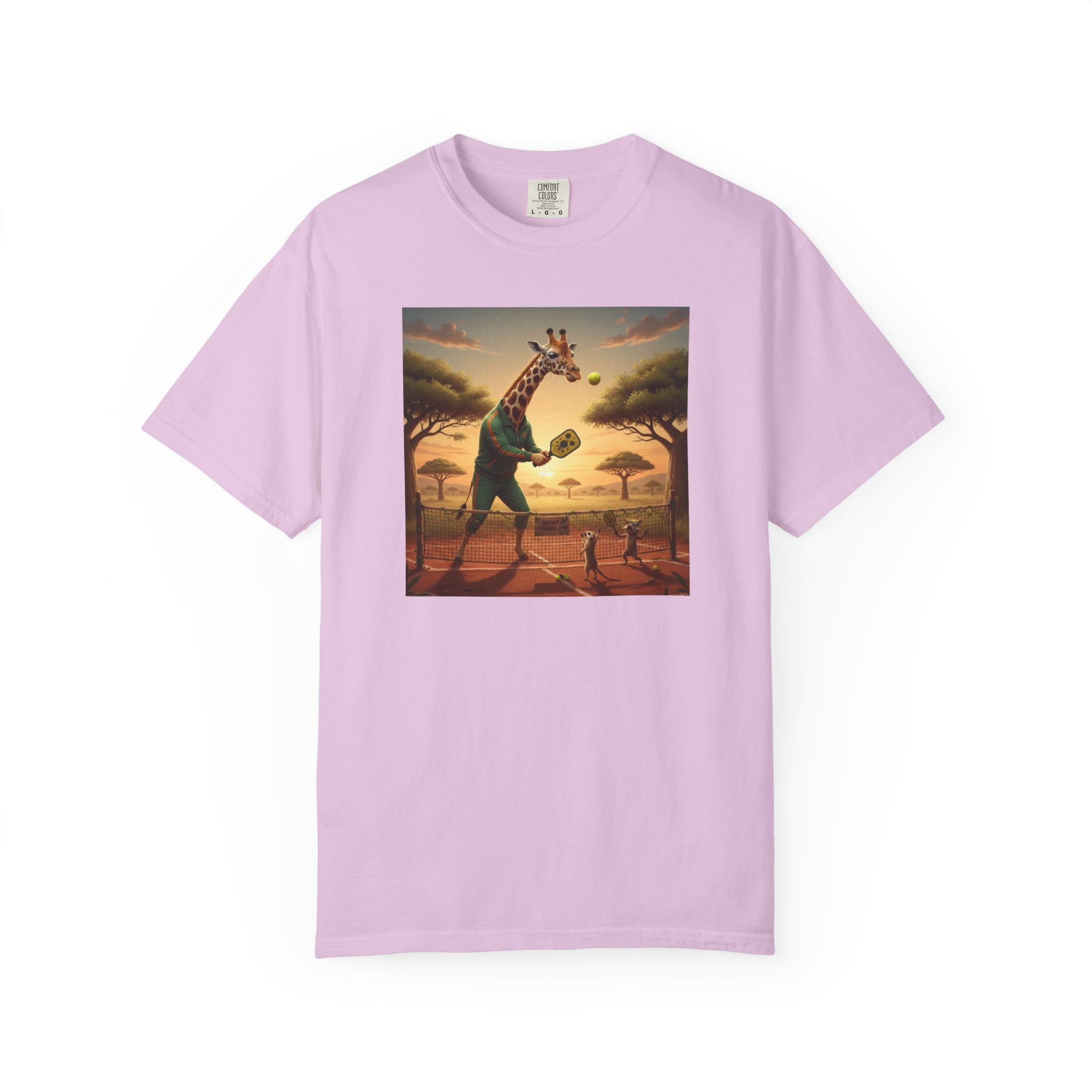 Long-Neck Larry  Pickleballer Unisex Garment-Dyed T-shirt