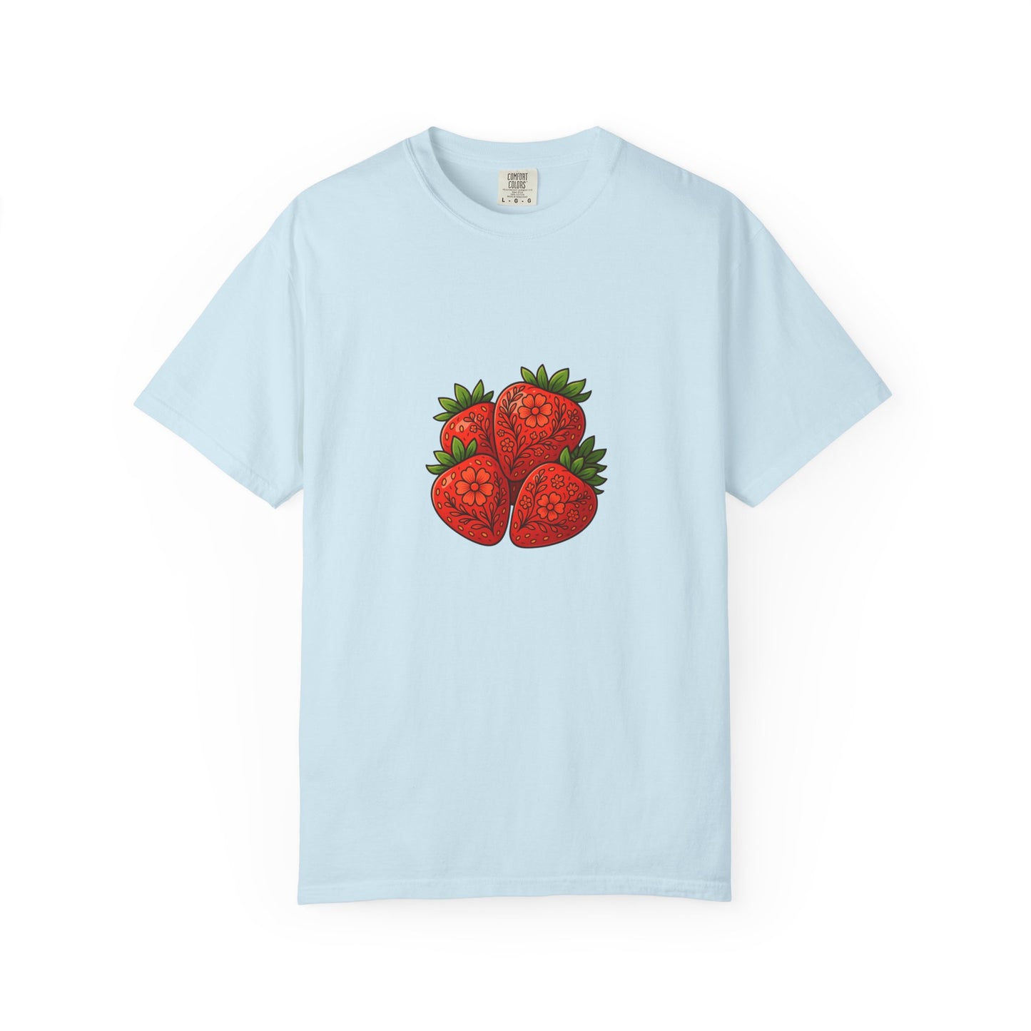 Strawberry Cluster T-shirt | Retro Floral Fruit Illustration