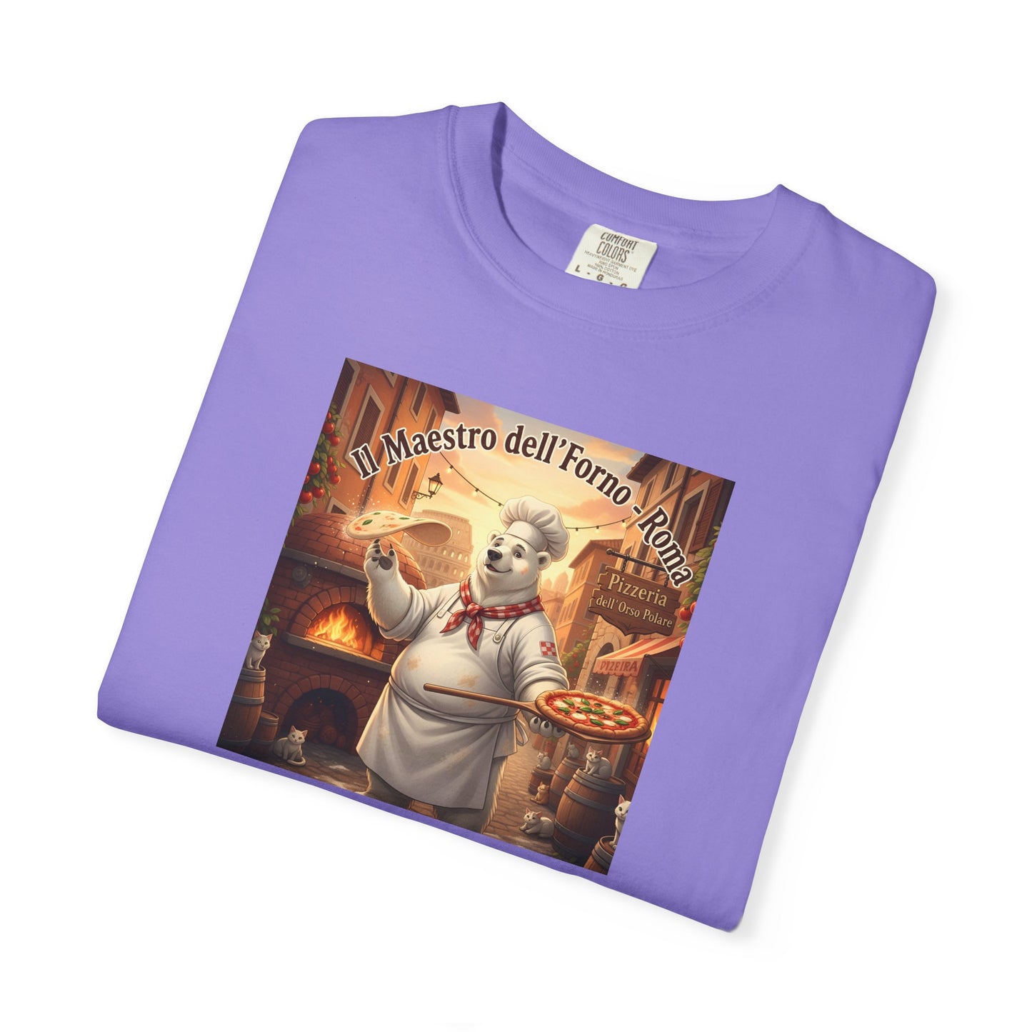 Polar Bear Italian Bakery Chef Pizza Maestro T-shirt | Vintage Pizzeria Illustration