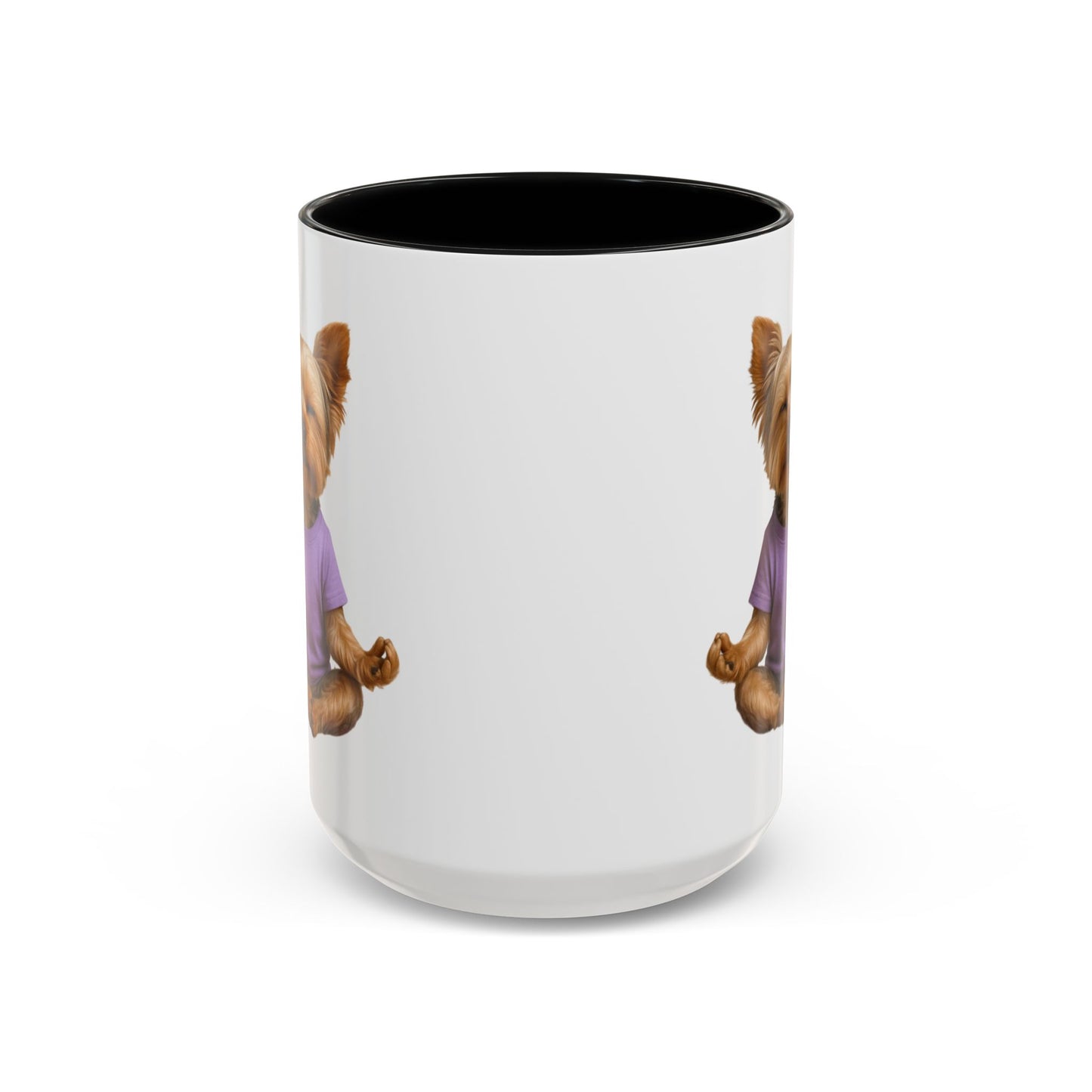 Meditating Yorkshire Terrier Mug | Accent Coffee Mug 11oz 15oz