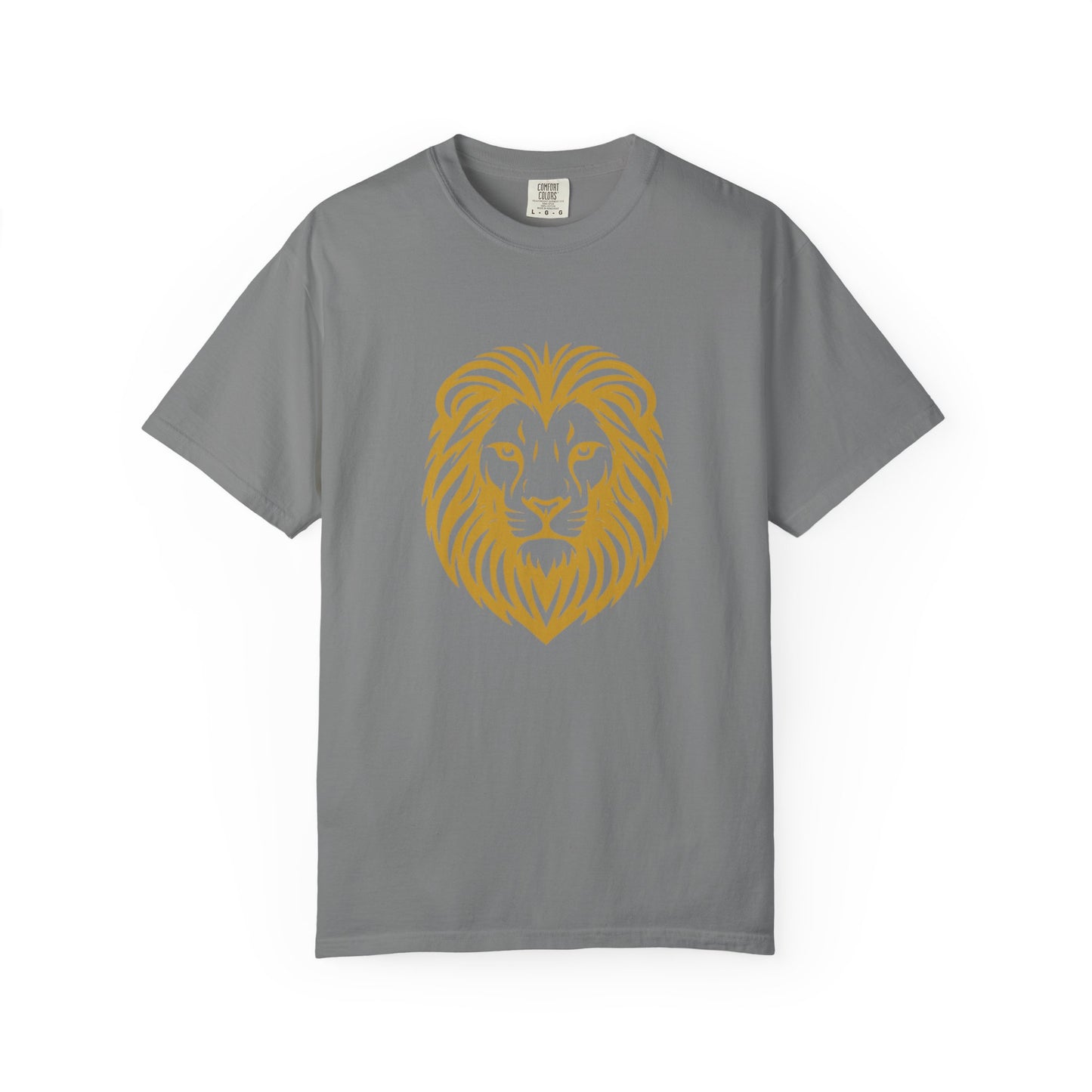 Golden Lion Head T-shirt | Minimal Animal Graphic Tee
