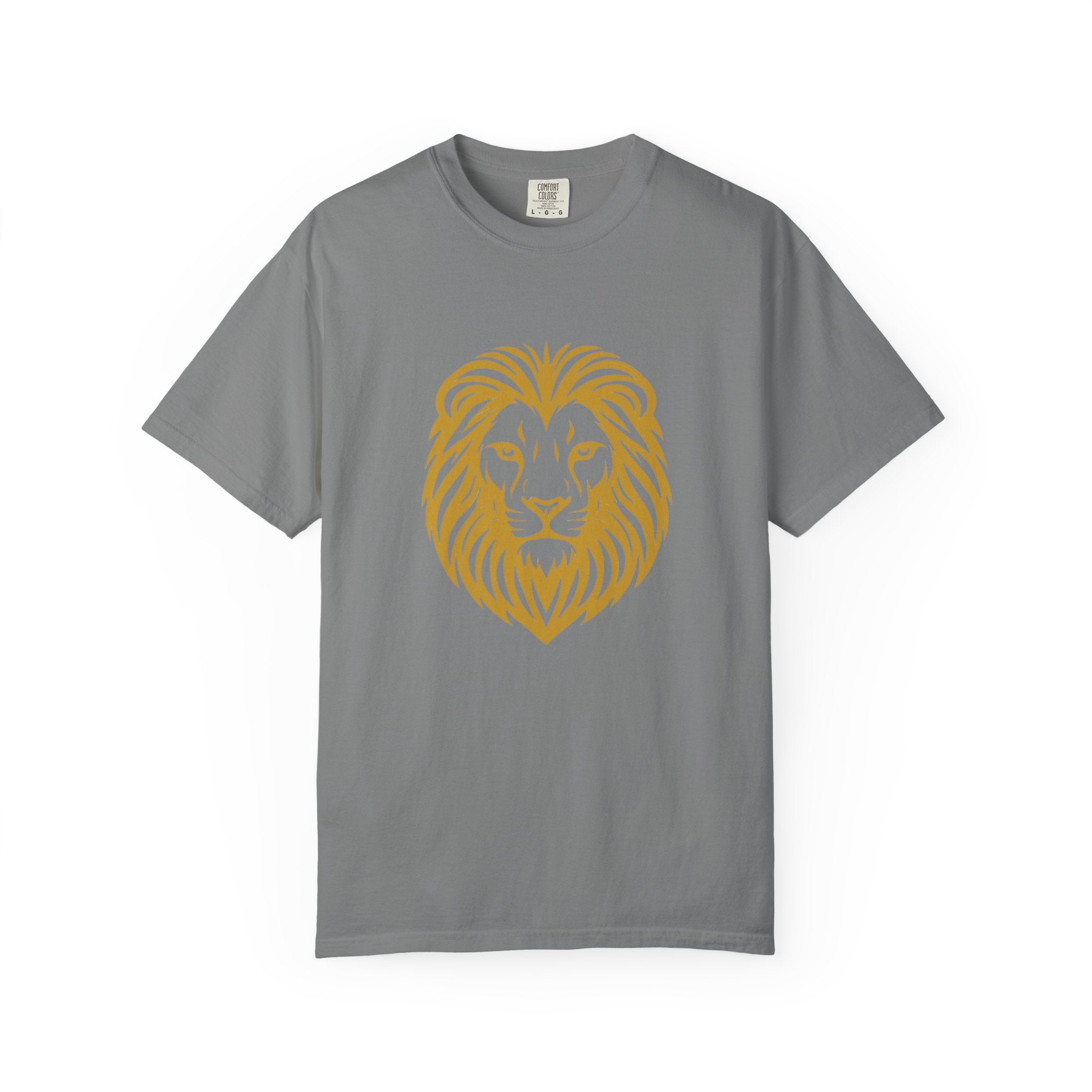 Golden Lion Head T-shirt | Minimal Animal Graphic Tee