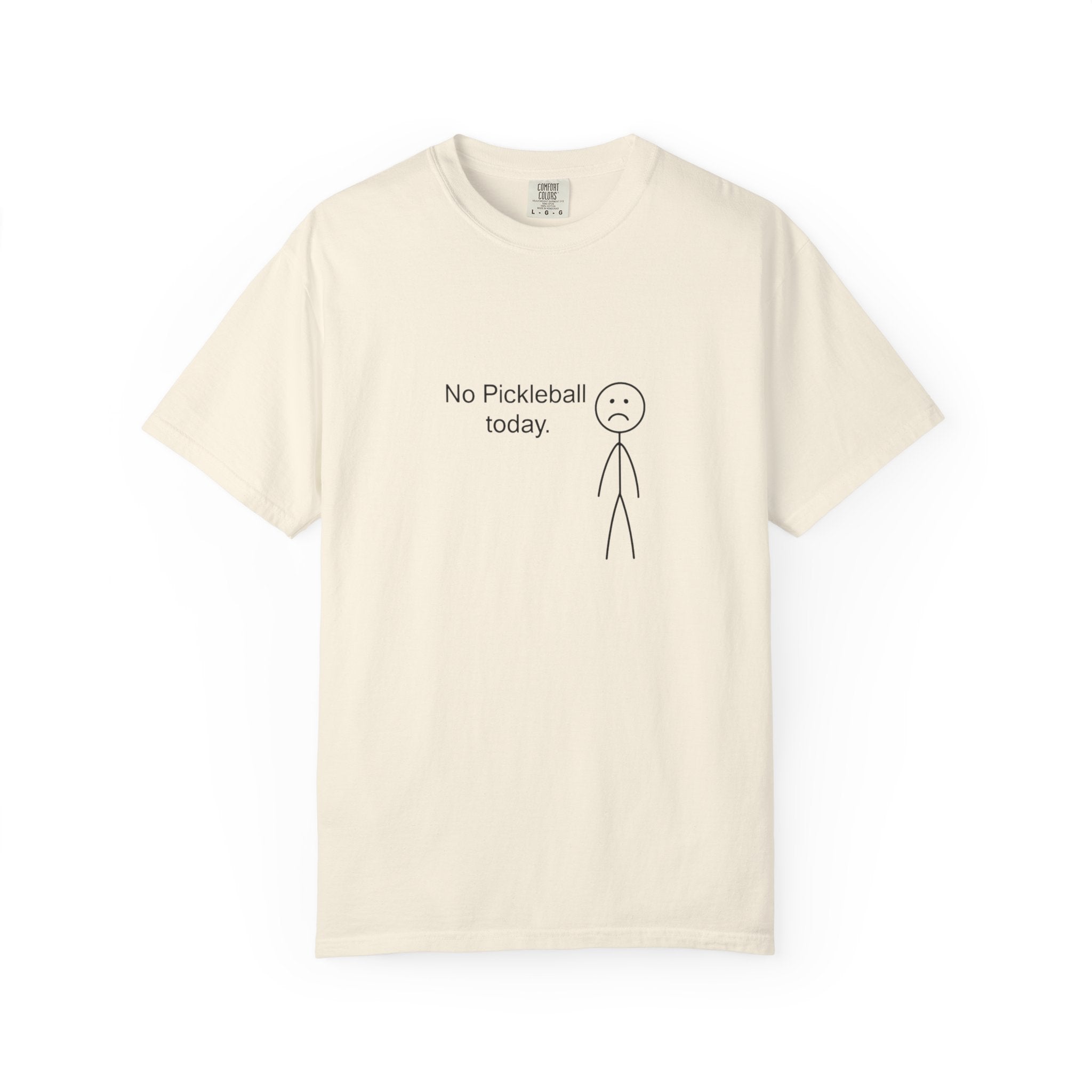 No Pickleball Today T-shirt | Stick Figure Funny Pickleball Shirt