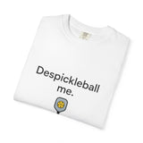 Despickleball Me pickleball graphic T-shirt | pickle paddle logo tee